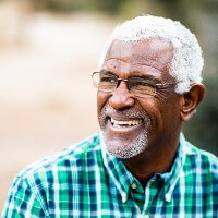 Man at risk for glaucoma