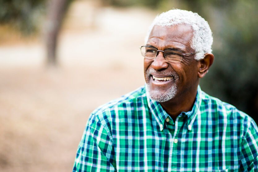 Man at risk for glaucoma