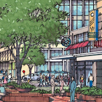 Rendering of Waverly Development in south Charlotte